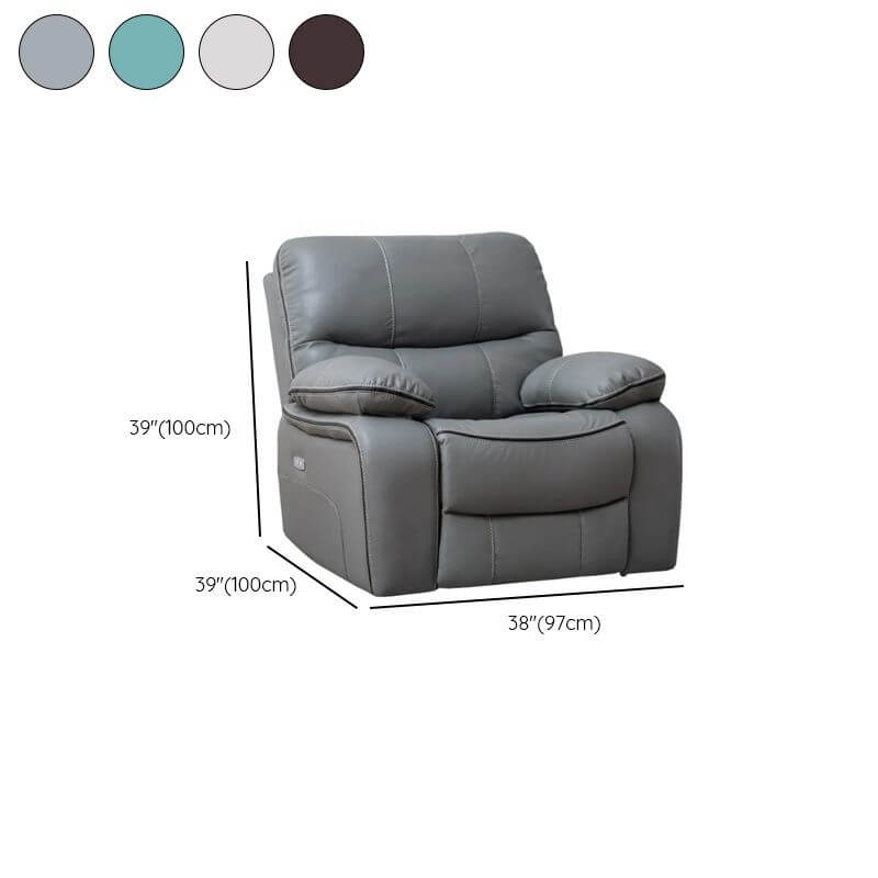 Orange padded recliner chair for stylish interior