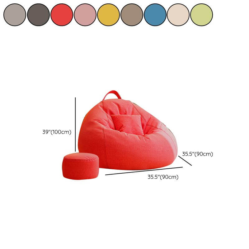 Brown cotton blend bean bag chair for comfort