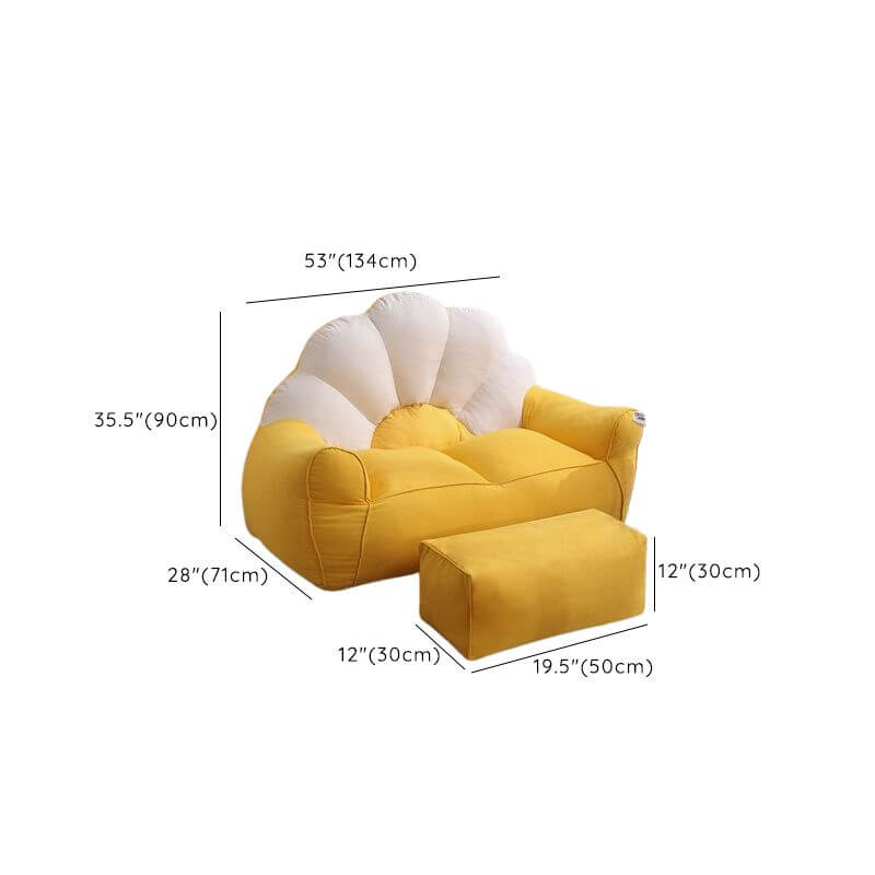 Dark gray bean bag chair for lounging