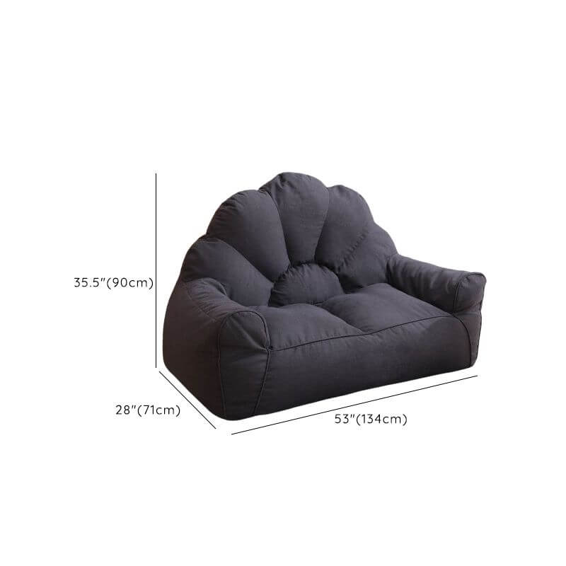 Yellow and beige bean bag furniture