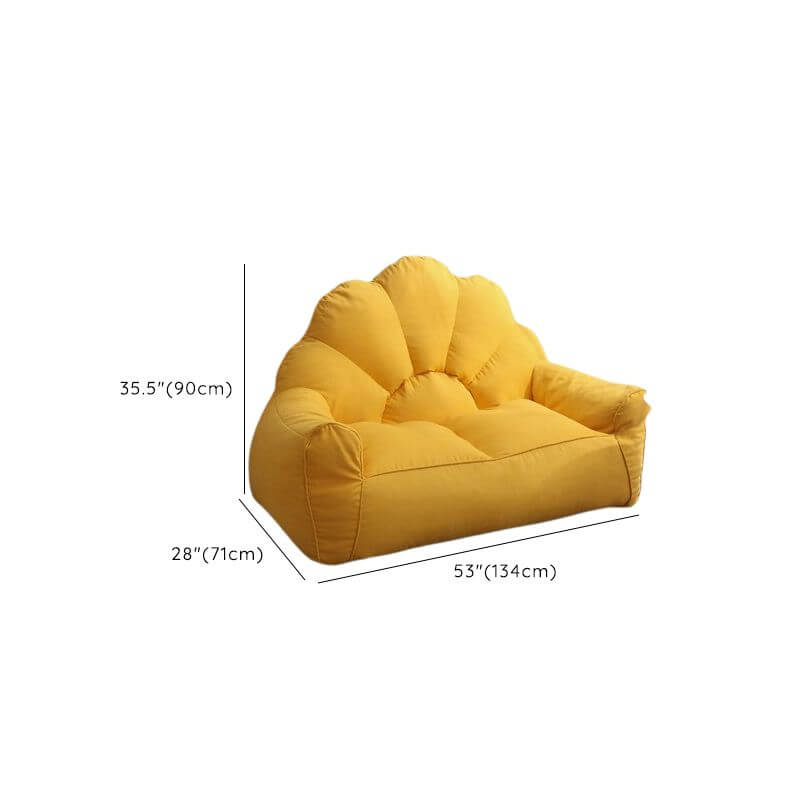 Multi-color bean bag chair with ottoman