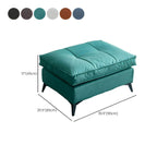 Blue Rectangle Upholstered Stool for Living Room