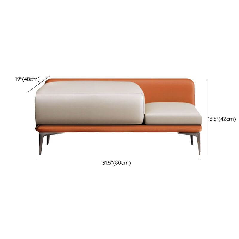 Elegant leather bench for decorative use