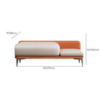 Contemporary design bench in beige leather