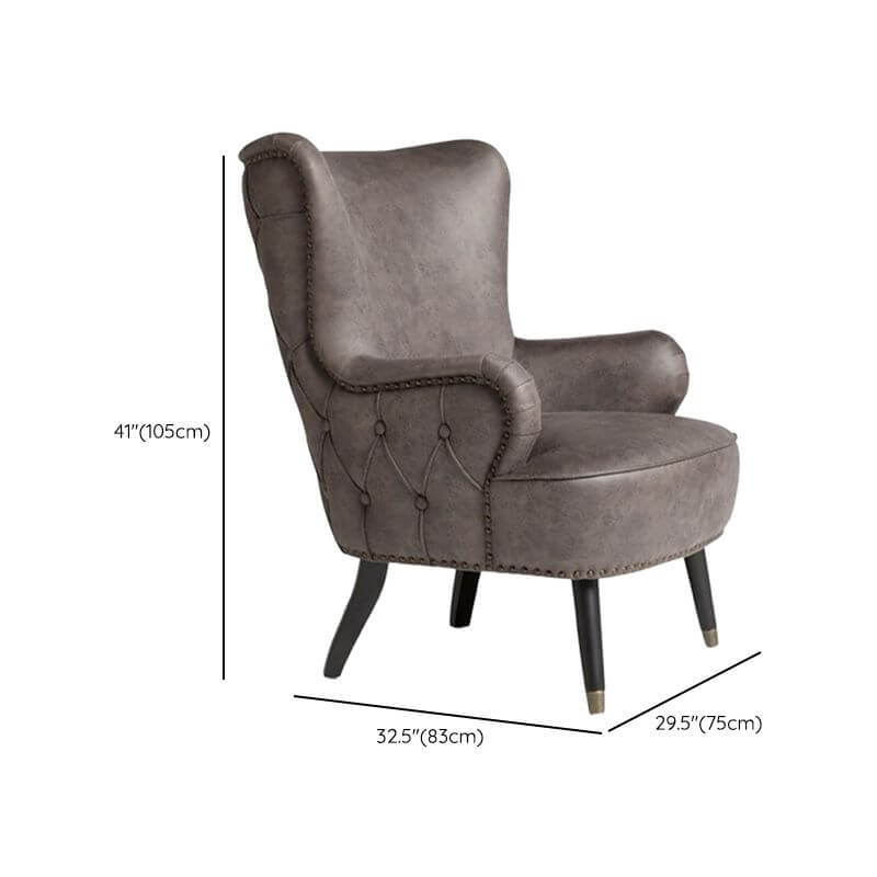 Nailhead trim detail on Retro Chair