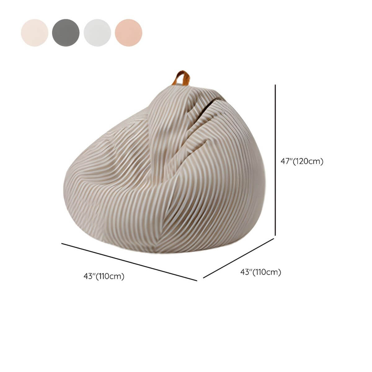 Durable cotton blend bean bag chair