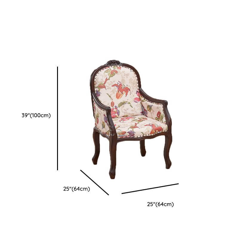 Stylish armchair with fixed back and armrest