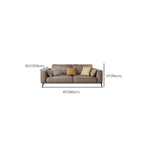 Sofa with plush pillows