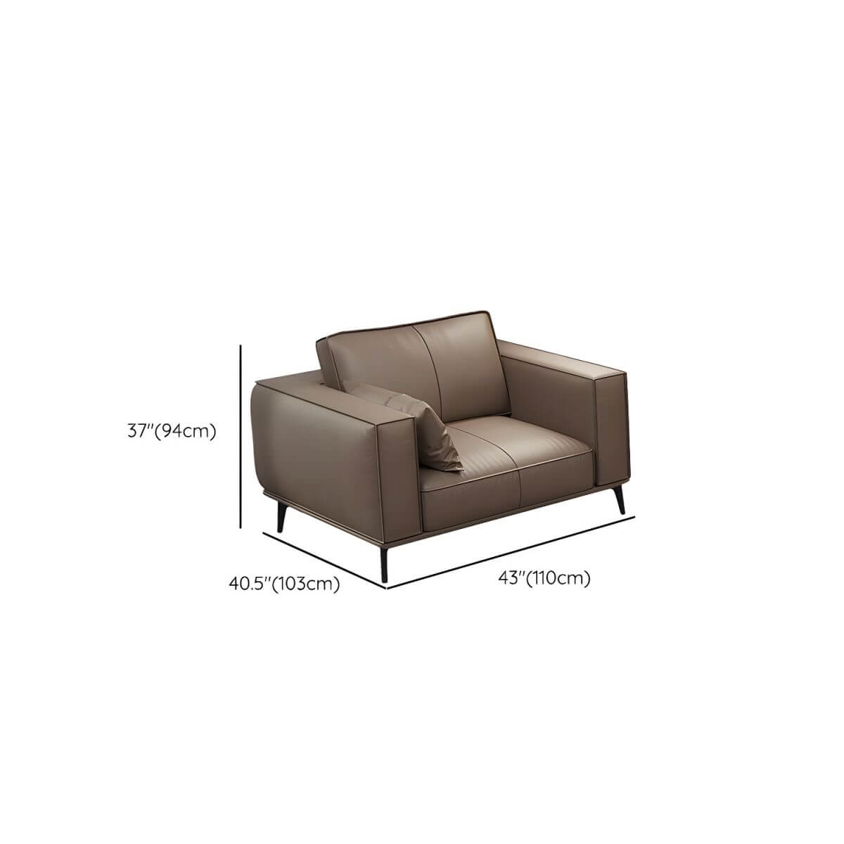 Comfortable leather sofa in living room