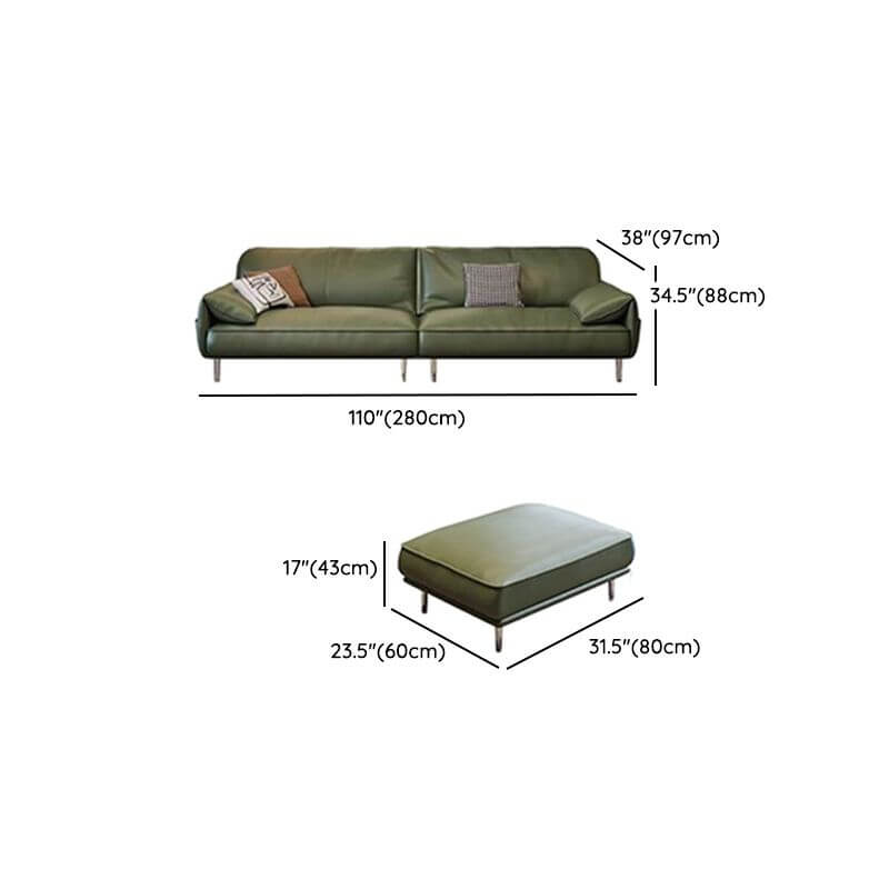 Spacious four-seater sofa in bright living space