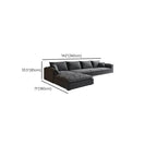 Dove Grey Sofa with Recessed Arm - side angle