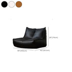 dark brown faux leather bean bag