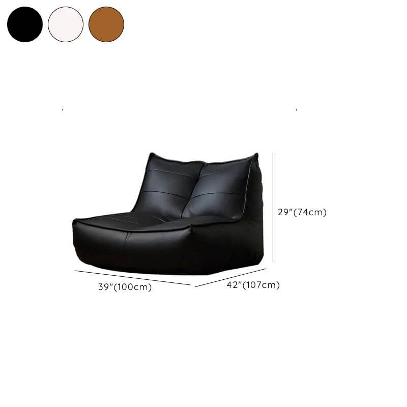 dark brown faux leather bean bag