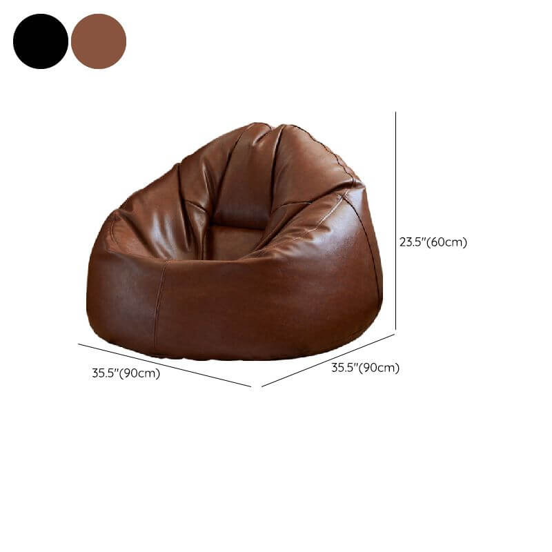 Comfortable bean bag set in office space