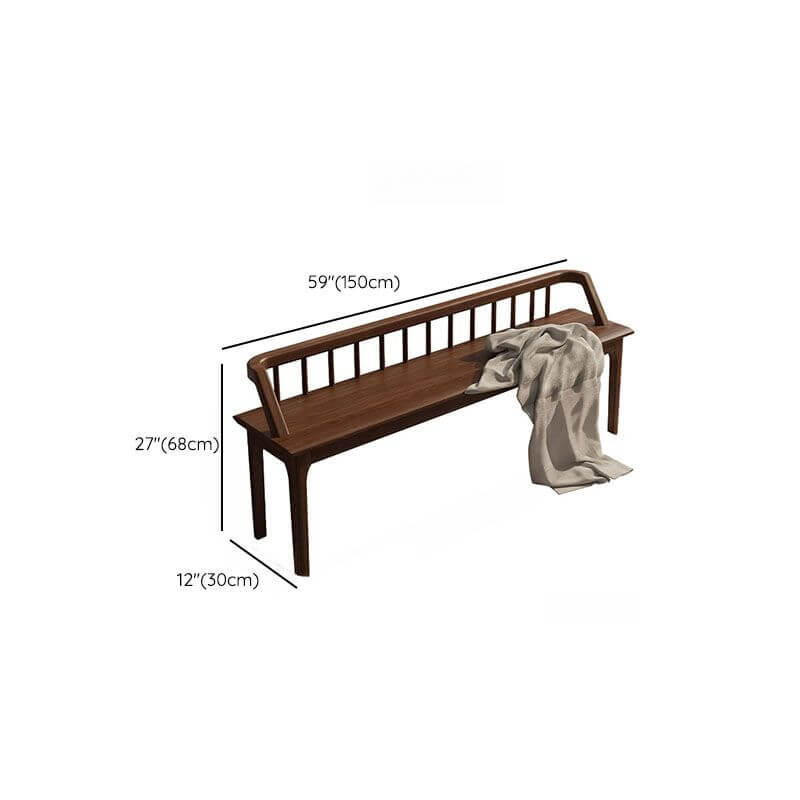 Natural Wood Solid Color Bench