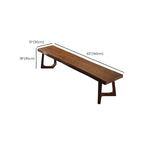 Close-up of the solid brown finish of the sitting bench
