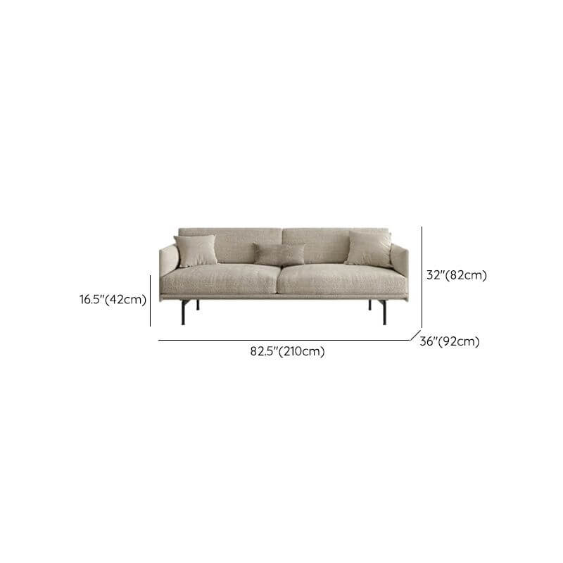 3-seater grey sofa with contemporary design