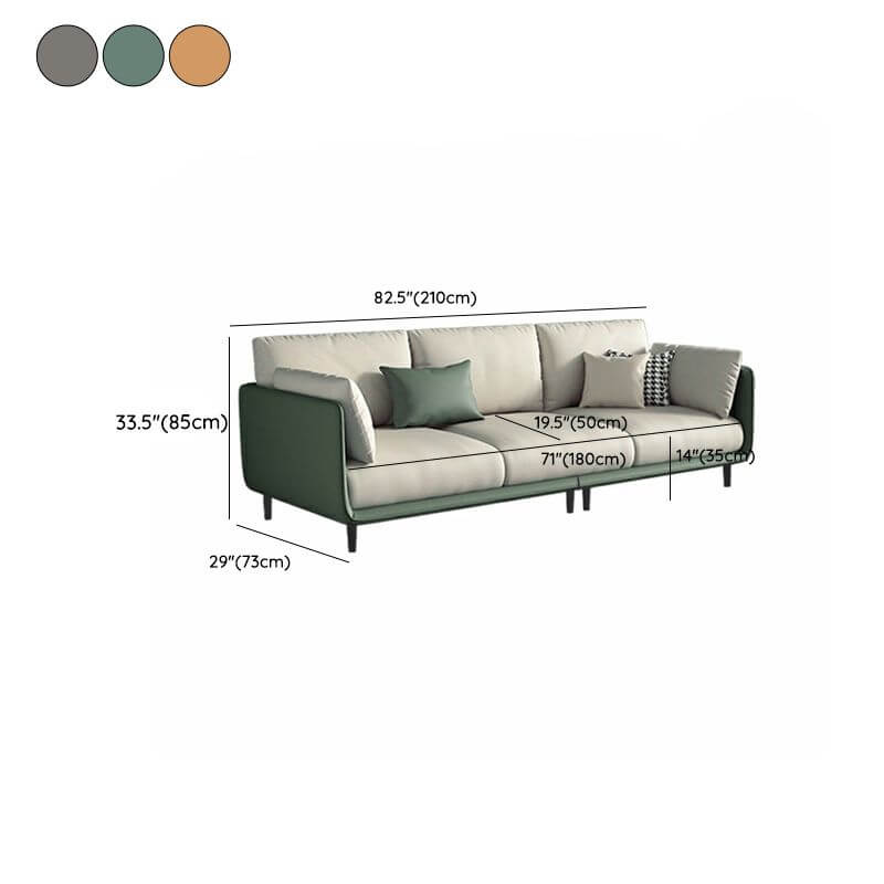 back view of ivory sofa couch