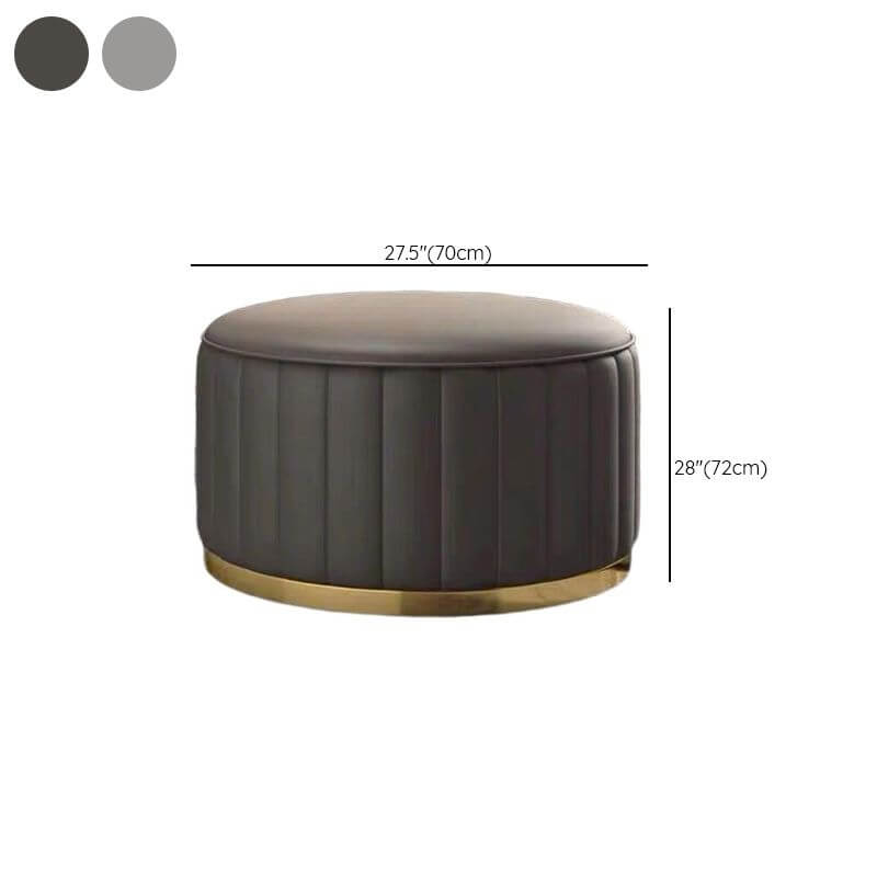 Elegant dark gray stool in stylish setting
