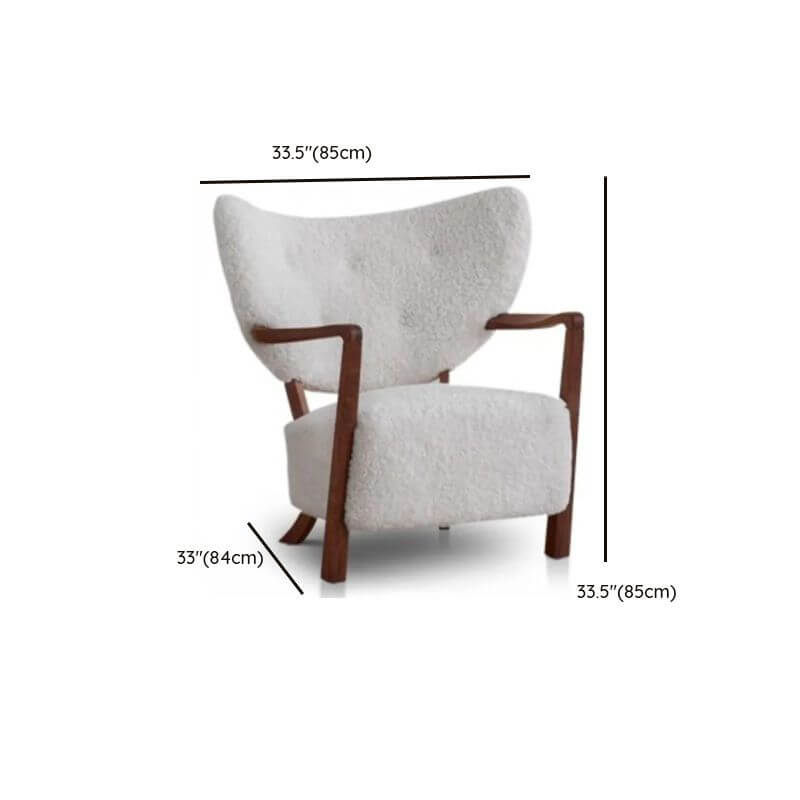 Simple Solid Color Arm Chair against a minimalist background