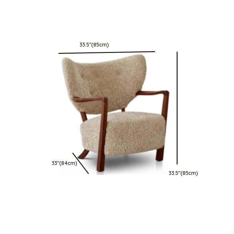 Relaxing corner with Simple Solid Color Arm Chair and ottoman