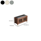 Shoe bench with cushioned seat in modern design