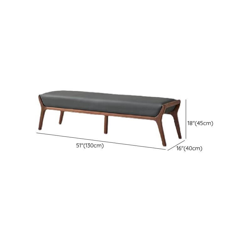 Luxury leather upholstered bench