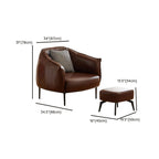 Apricot accent chair with pillow back