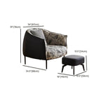 Comfortable armrest chair with ottoman