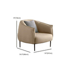 Apricot accent chair with pillow back