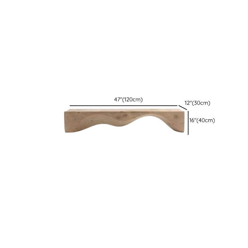 Simple design of a solid wood entryway bench