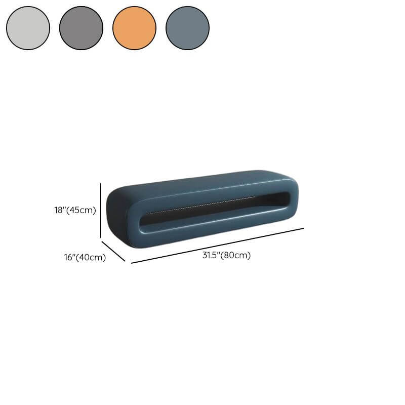 Royal Blue wooden accent bench with cushion