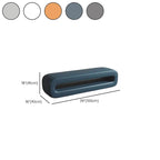 Orange accent bench styled in contemporary decor