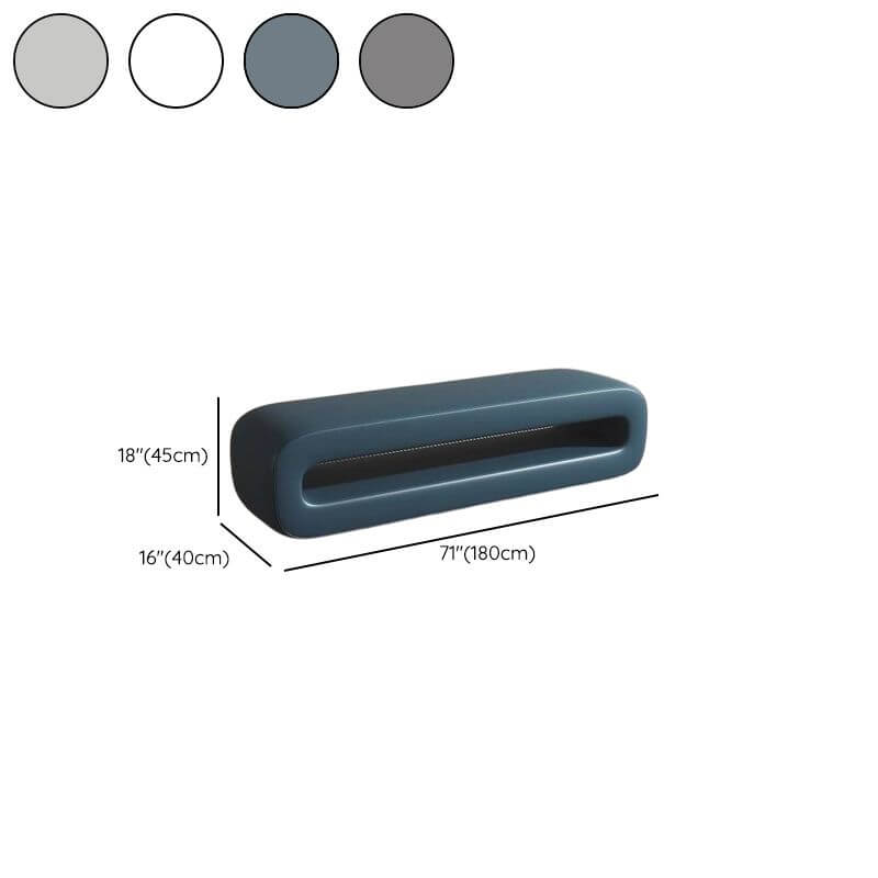 Off-White solid wood cushioned bench