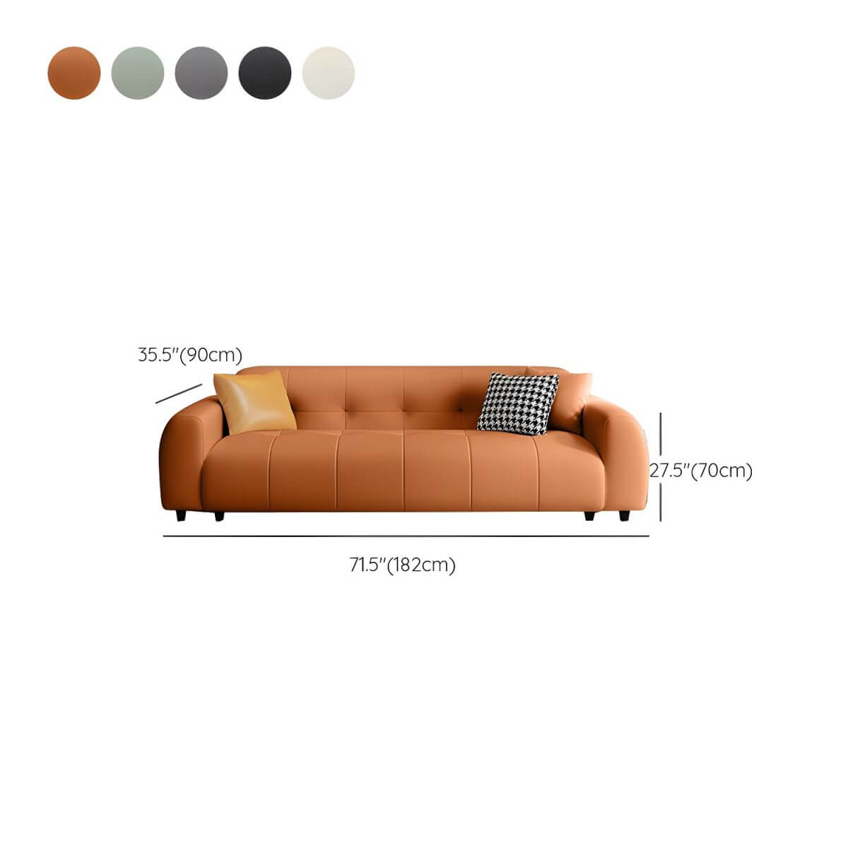 Elegant sofa with decorative cushions