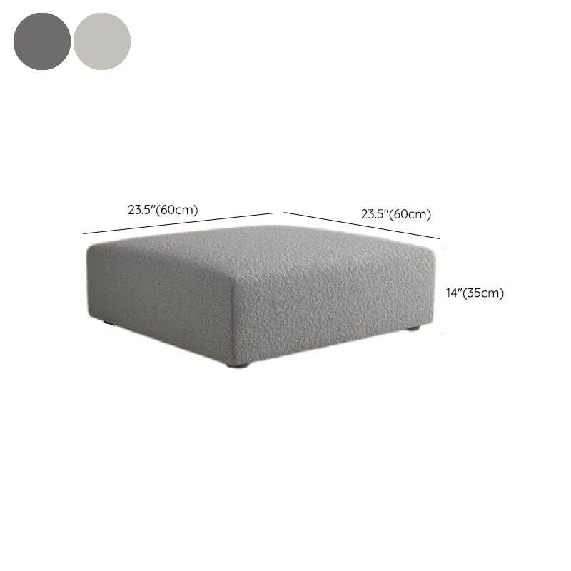 Small grey ottoman ideal for compact spaces