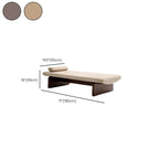 Simplistic Padded Upholstered Living Room Bench in Nut-Brown