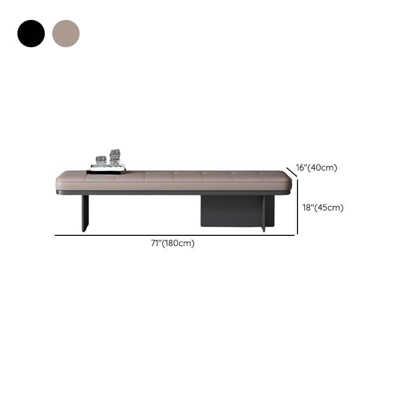 Stylish accent bench with upholstered surface