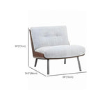 Stylish accent chair with fixed back and arms