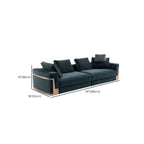 Elegant dark blue sofa with clean lines