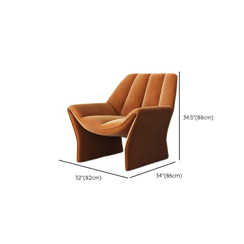 Cocoa arm chair with books