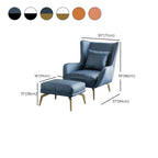 Beige Solid Color Reclining Wingback Chair