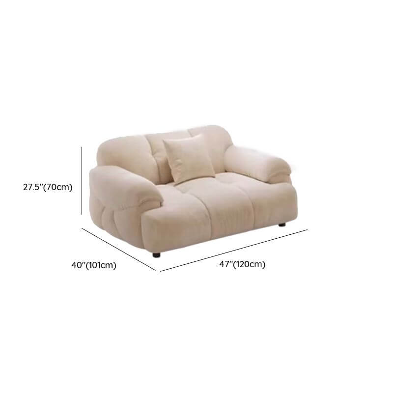Beige modern sofa in a living room
