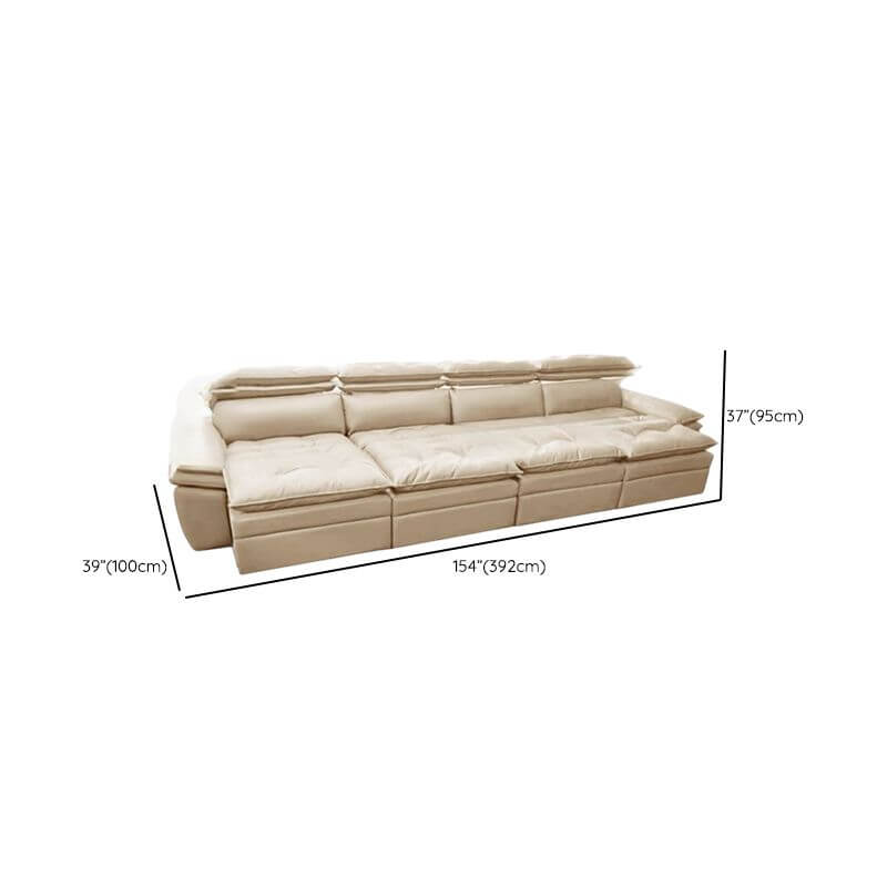 spacious three to five person sofa