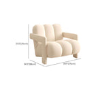 Bow-shaped back of barrel chair