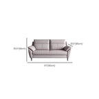Sofa with durable grey upholstery