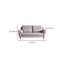 Sofa with durable grey upholstery
