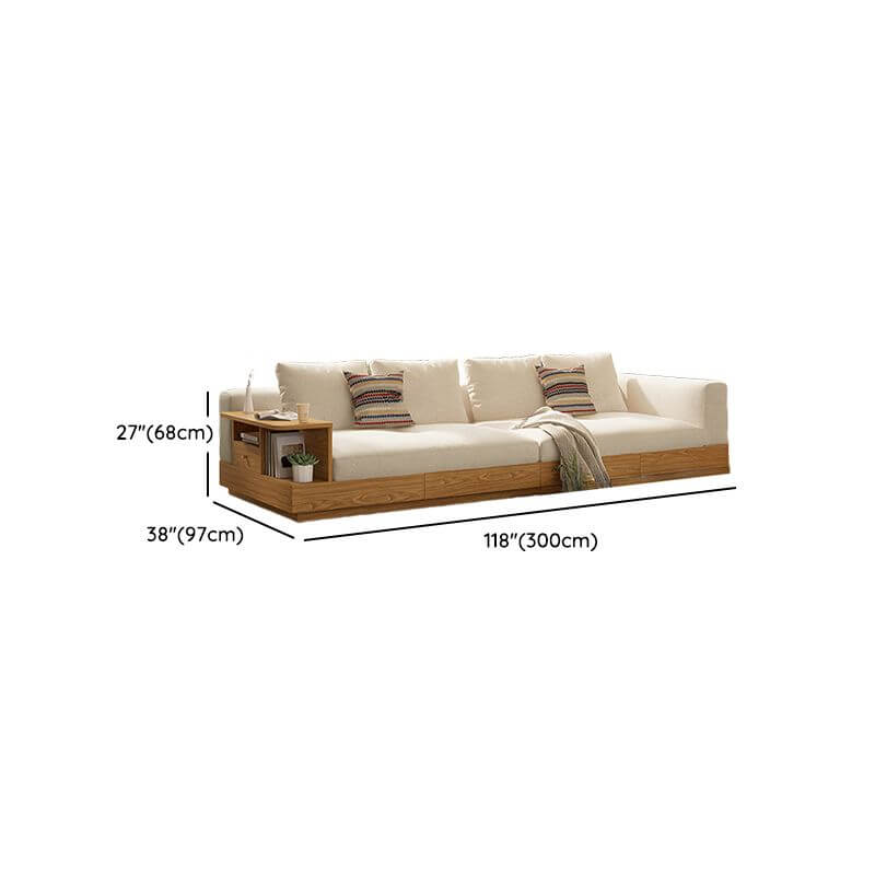 Comfortable seating arrangement with sleek couch