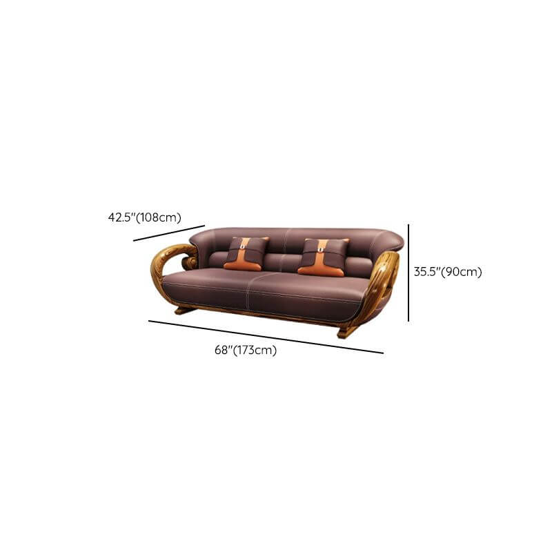 modern loveseat with armrest