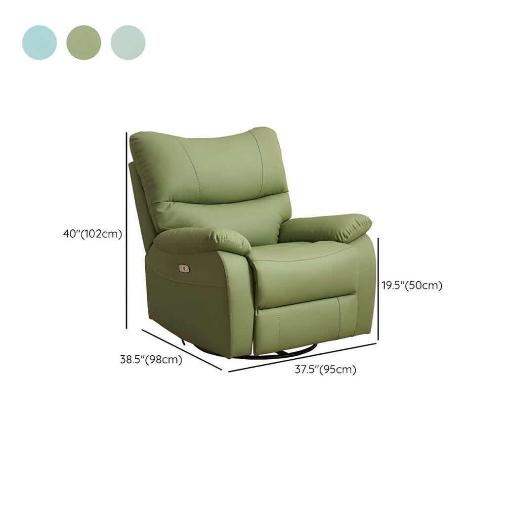 orange faux leather recliner